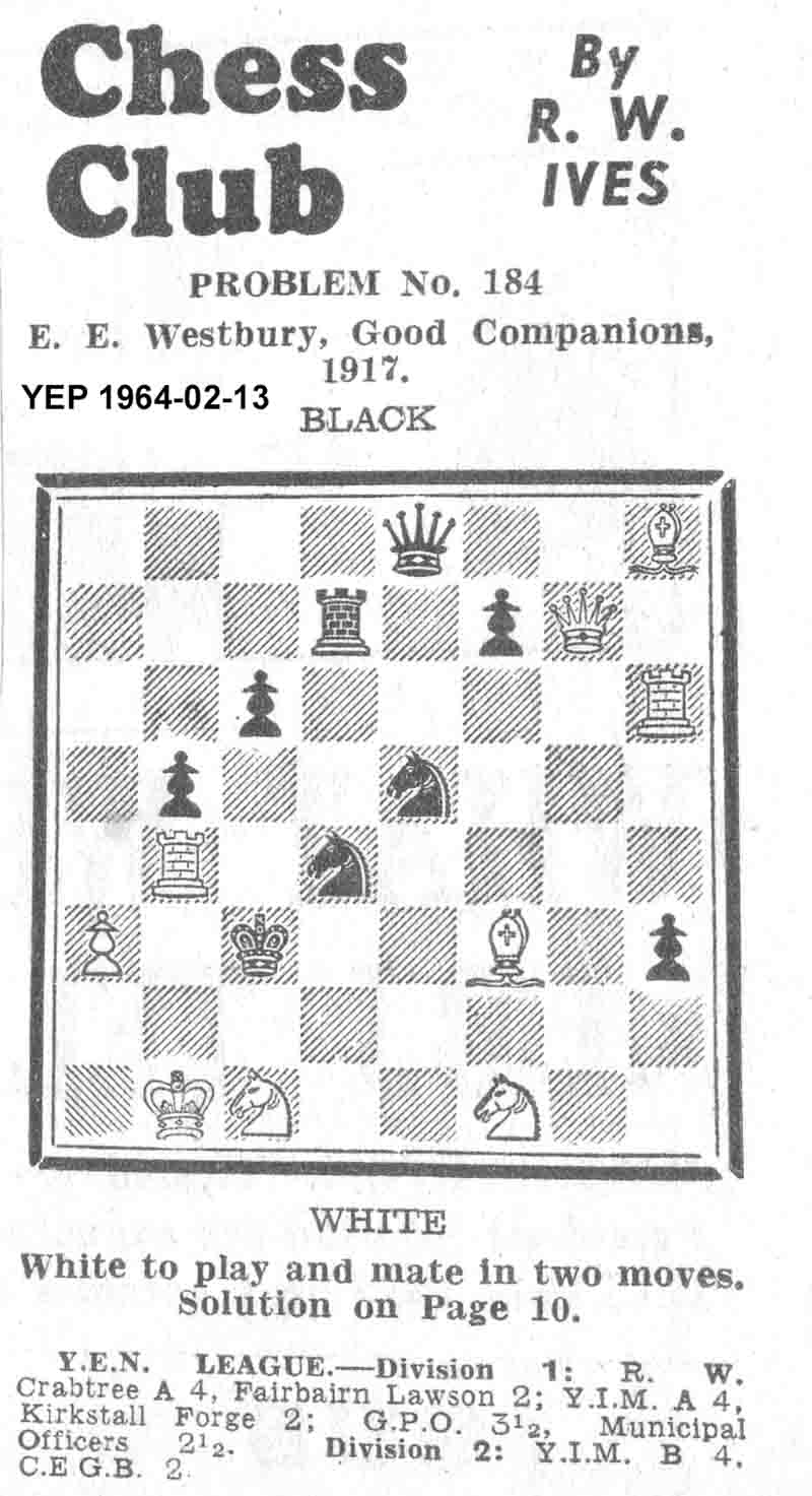 13 February 1964, Yorkshire Evening Post, chess column